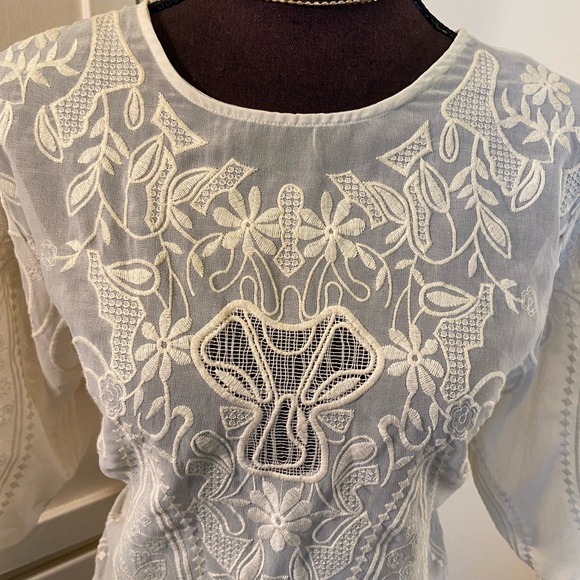 Vintage Lace Blouse | Cream Lace Blouse - Picture 4 of 6